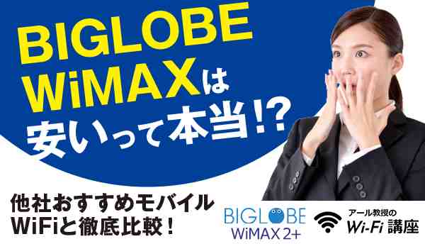 BIGLOBE WiMAXが安い画像
